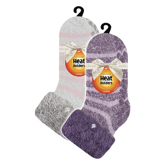 2er-Pack Damen Weiche Lounge-Socken mit Grippaufsatz - Image 2