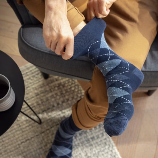 6er Pack Herren Baumwollsocken mit quadratischem Muster ohne Elastik für schlechte Durchblutung - Image 5