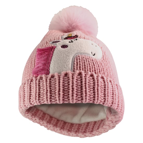 Kinder Einhorn Beanie-Mütze mit Pom Pom | Jungen & Mädchen Wintermütze mit Bommel - Image 3