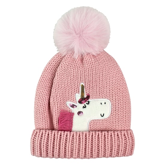 Kinder Einhorn Beanie-Mütze mit Pom Pom | Jungen & Mädchen Wintermütze mit Bommel - Image 4