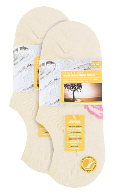 Damen 6er-Pack Bambus Unsichtbare Socken | Unsichtbare Socken mit Fersenhalt - Image 2