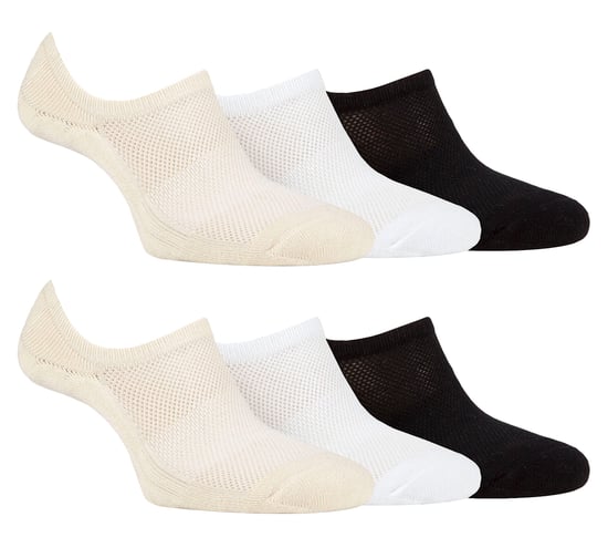 Damen 6er-Pack Bambus Unsichtbare Socken | Unsichtbare Socken mit Fersenhalt - Image 3