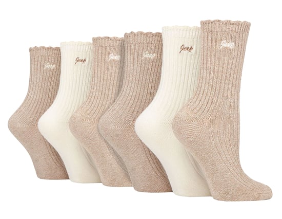 Damen 6er Pack Bambus-Stiefelsocken | Süße Socken mit gewelltem Rand - Image 3