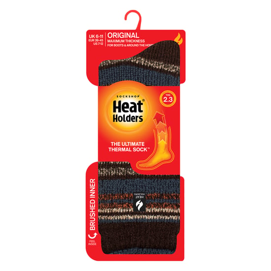 Herren Thermo-Muster Pilling Socken mit Streifen für den Winter - Image 2