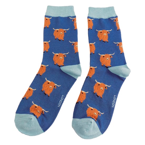 Damen Highland-Rinder Socken | Lustige Damenbambus-Socken Geschenkideen für Rinderliebhaber - Image 3
