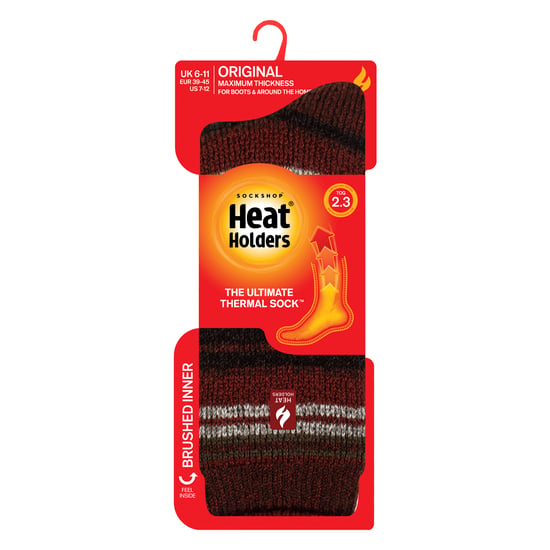 Männliche Thermo-Musterbürstsocken mit Streifen für den Winter - Image 2