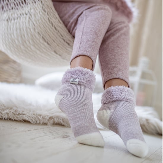 Damen Rippstrick-Bündchen Thermo-Bett-Socken zum Entspannen - Image 4