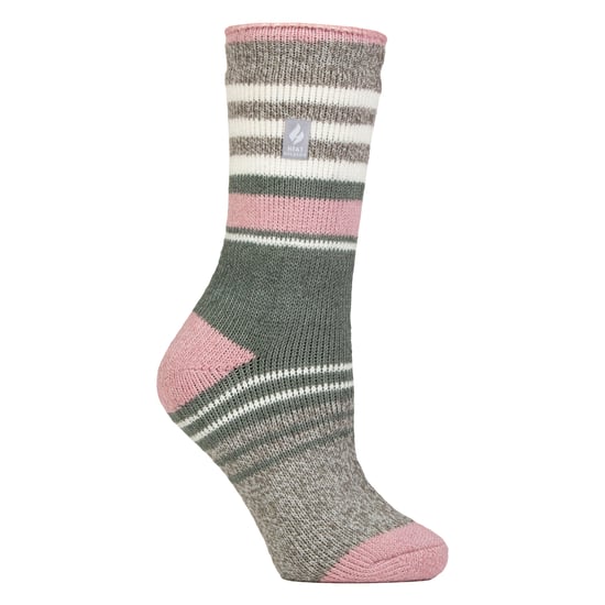 Damen Winter Thermosocken mit abwechslungsreichem Streifenmuster für den Winter - Image 1