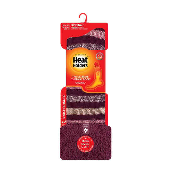 Damen Langschafts-Socken mit Thermofunktion und mehrfarbigem Streifenmuster - Image 2
