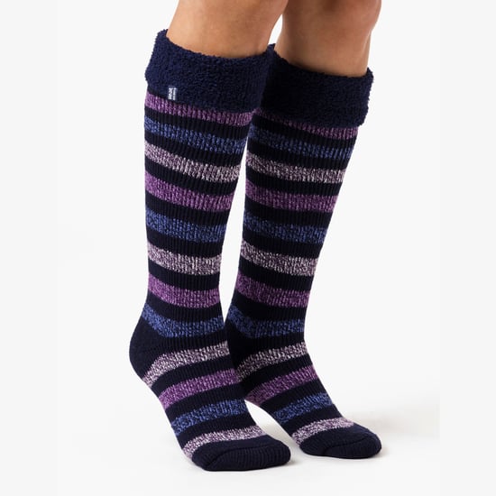 Damen Langschafts-Socken mit Thermofunktion und mehrfarbigem Streifenmuster - Image 4