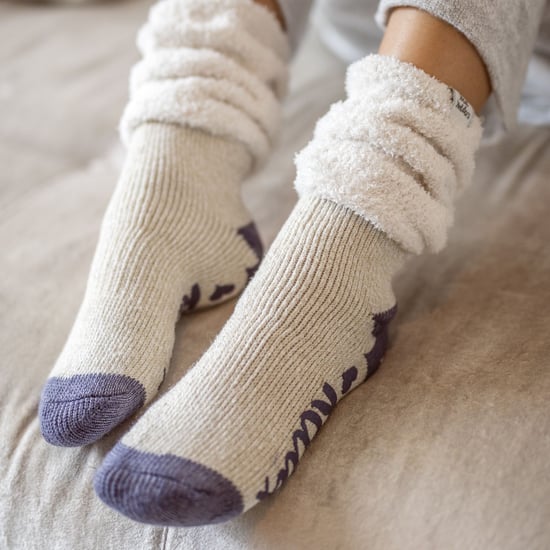 Damen Flauschige Schlupfoberteile Rutschfeste Thermo-Bett-Socken - Image 4