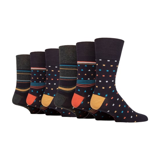 6er Pack Herren Baumwollsocken ohne Gummi, lockere Oberseite - Image 1