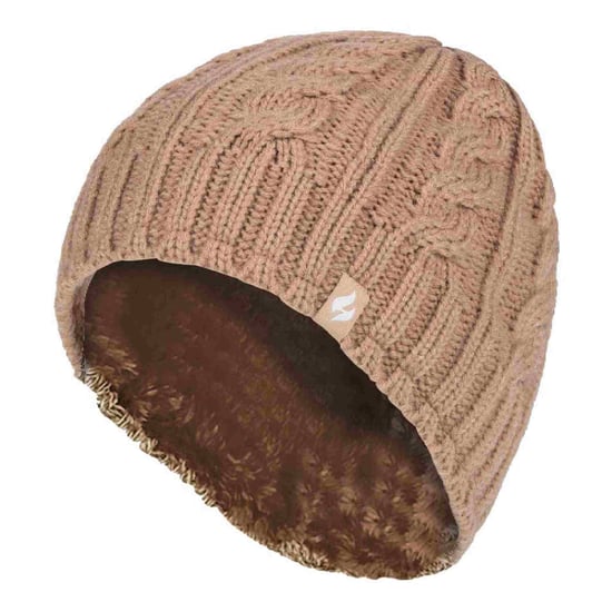 Damen Kabelstrick 3,4 Tog Fleece-Futter Thermo Wintermütze - Image 1