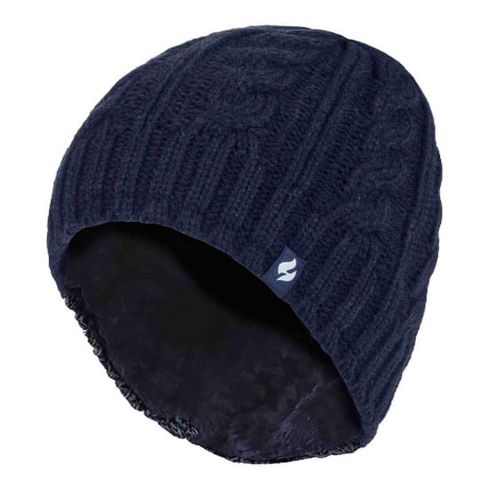 Damen Kabelstrick 3,4 Tog Fleece gefütterte thermische Wintermütze - Image 1