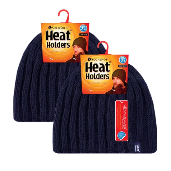 Herren Chunky Soft Winter Rippenmütze - 2er Pack - Image 2