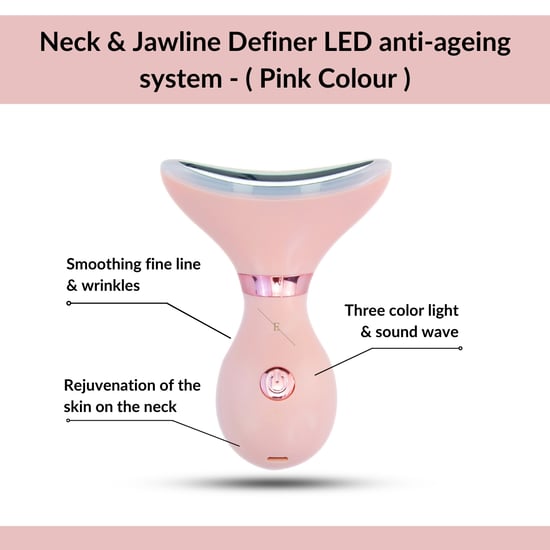Hals & Kieferlinie Definer LED Anti-Ageing System - ( Farbe Pink ) - Image 3