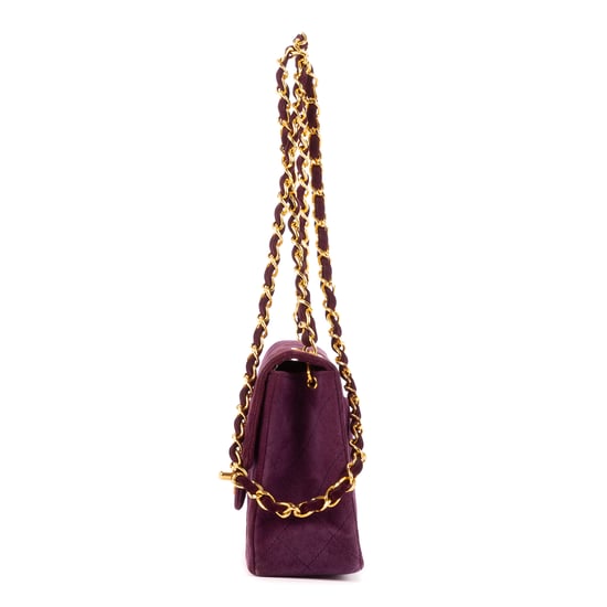 Rare Mini Suede Square Flap  Umhängetasche - Image 3