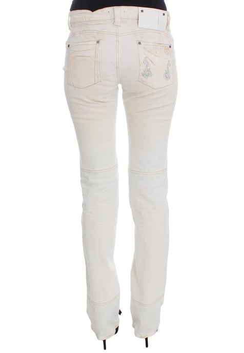 Costume National Damen Weiße Baumwolle Slim Fit Bootcut Jeans - Image 2