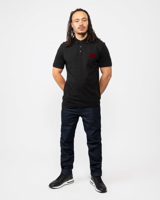 BOSS Orange Re.Maine Mens Regular Fit Dark Blue Comfort-Stretch Denim Jeans - Image 3