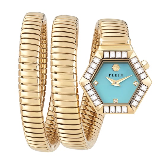 Philipp Plein $nake Hexagon Damenuhr Gold PWZAA0825 - Image 1