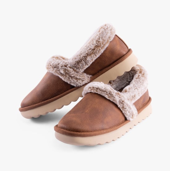 Skechers Cozy Up Polyester Damen Hausschuhe In Kastanienbraun - Image 2