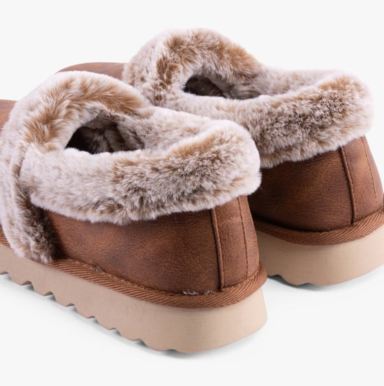 Skechers Cozy Up Polyester Damen Hausschuhe In Kastanienbraun - Image 6