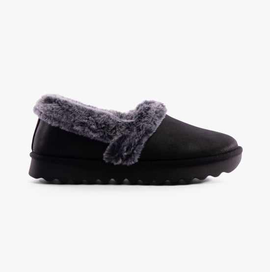 Skechers Cozy Up Damen Hausschuhe Aus Polyester In Schwarz - Image 1
