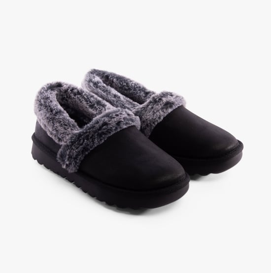 Skechers Cozy Up Damen Hausschuhe Aus Polyester In Schwarz - Image 6