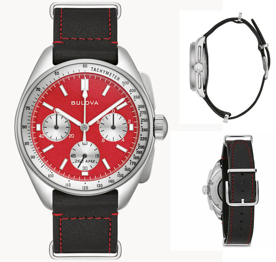 Bulova Archive Series Lunar Pilot Blood Moon Silber Herren Armbanduhr 96K115 - Image 4
