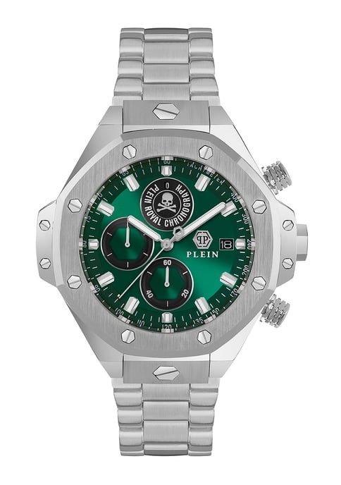 Philipp Plein Plein Chrono Royal Silber Herren Armbanduhr PWLFA0425 - Image 1