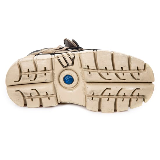New Rock M-106-S40 Beige Gothic-Stiefeletten aus Leder mit Plateau - Image 5