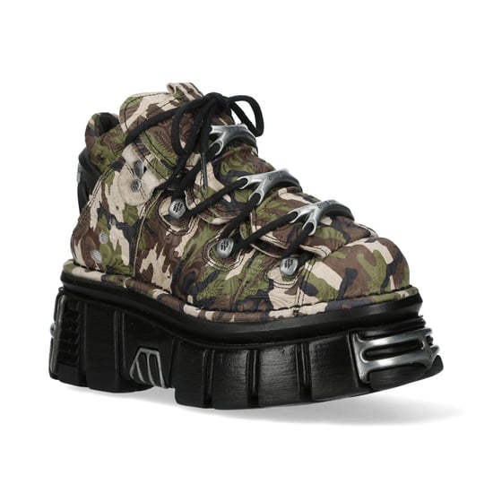 New Rock M-106-C169 Gothic Stiefeletten aus Camouflage-Leder mit Metallic-Effekt - Image 4