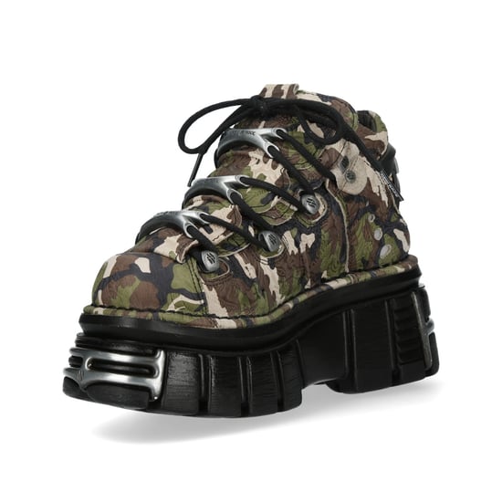 New Rock M-106-C169 Gothic Stiefeletten aus Camouflage-Leder mit Metallic-Effekt - Image 6