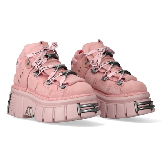 New Rock M-106-C153 Pink Tower Plateau Gothic Punk Stiefeletten - Image 3