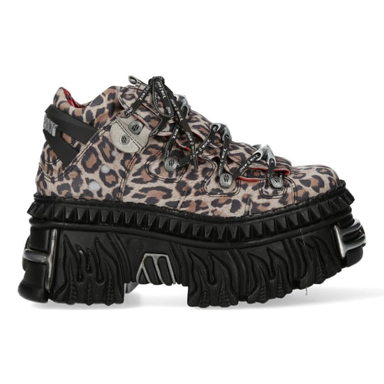 New Rock M-106WALL-C56 Gothic Plateau-Stiefeletten aus Leder mit Leopardenmuster - Image 4