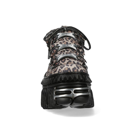 New Rock M-106WALL-C56 Gothic Plateau-Stiefeletten aus Leder mit Leopardenmuster - Image 5