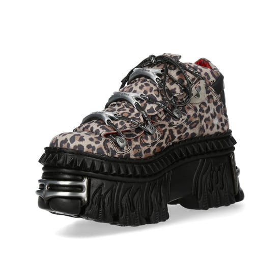 New Rock M-106WALL-C56 Gothic Plateau-Stiefeletten aus Leder mit Leopardenmuster - Image 6