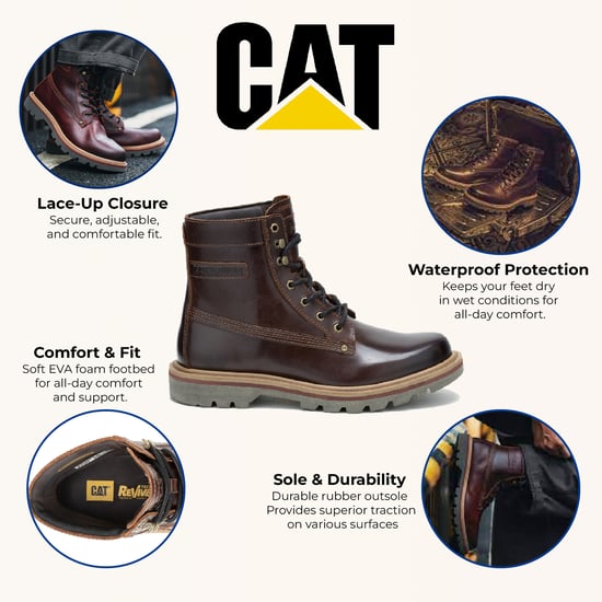 Caterpillar – Colorado Grader – Wasserdichte braune Lederstiefel - Image 2