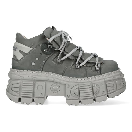 New Rock M-106WALL-C63 Urban Gothic Stiefeletten aus grauem Leder - Image 4