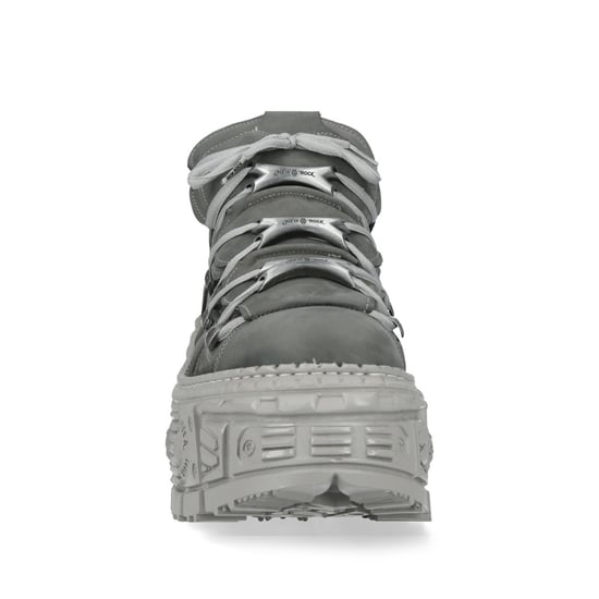 New Rock M-106WALL-C63 Urban Gothic Stiefeletten aus grauem Leder - Image 5