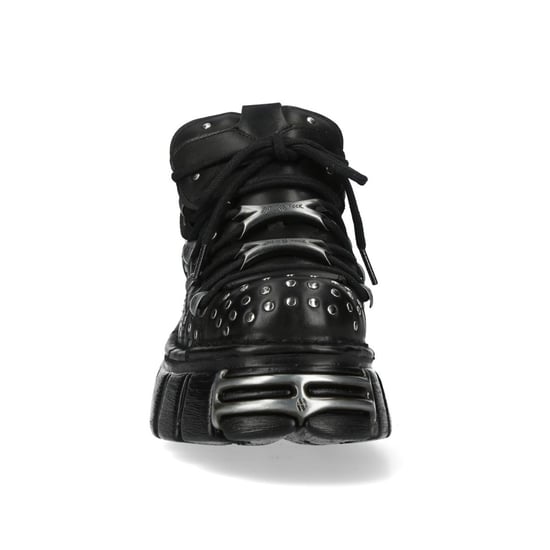 New Rock M-120NR-C1 Gothic Plateau-Stiefeletten aus schwarzem Leder - Image 5