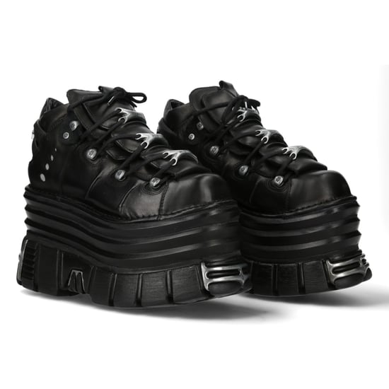 New Rock M-106-C181 Schwarze Gothic Punk-Stiefeletten mit klobiger Plateausohle - Image 3