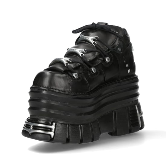 New Rock M-106-C181 Schwarze Gothic Punk-Stiefeletten mit klobiger Plateausohle - Image 6