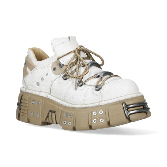 New Rock M-120N-C80 Weiße Gothic Plateau Stiefeletten - Image 1