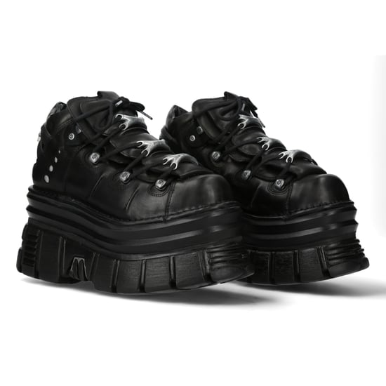 New Rock M-106-C178 Schwarze Tower Gothic Punk Chunky Stiefeletten - Image 1