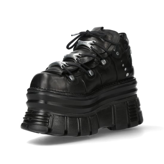 New Rock M-106-C178 Schwarze Tower Gothic Punk Chunky Stiefeletten - Image 4