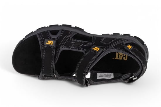 Caterpillar Giles Trekkingsandalen aus schwarzem Leder für Herren - Image 4