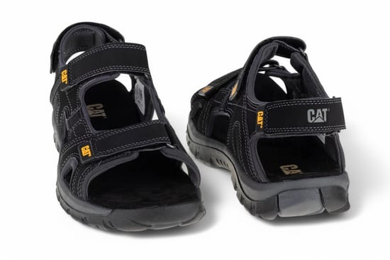 Caterpillar Giles Trekkingsandalen aus schwarzem Leder für Herren - Image 6