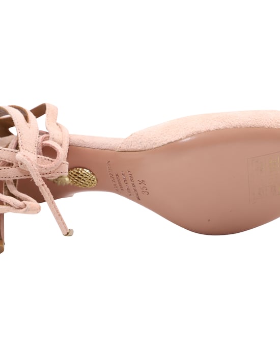 Aquazzura Amanda 75 Pumps aus pinkem Leder - Image 6