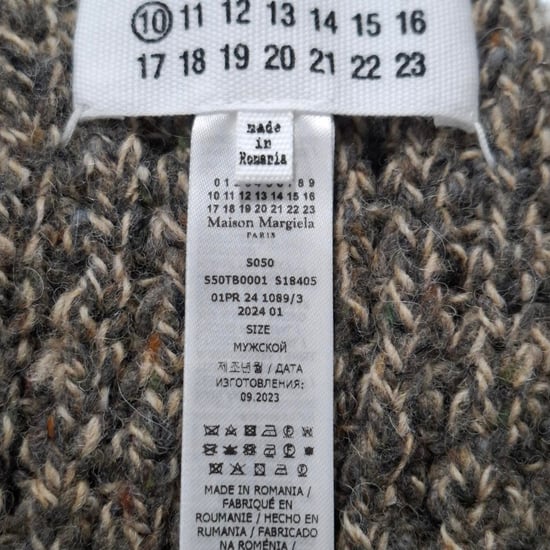 Maison Margiela Strickmütze aus grauer Wolle - Image 3